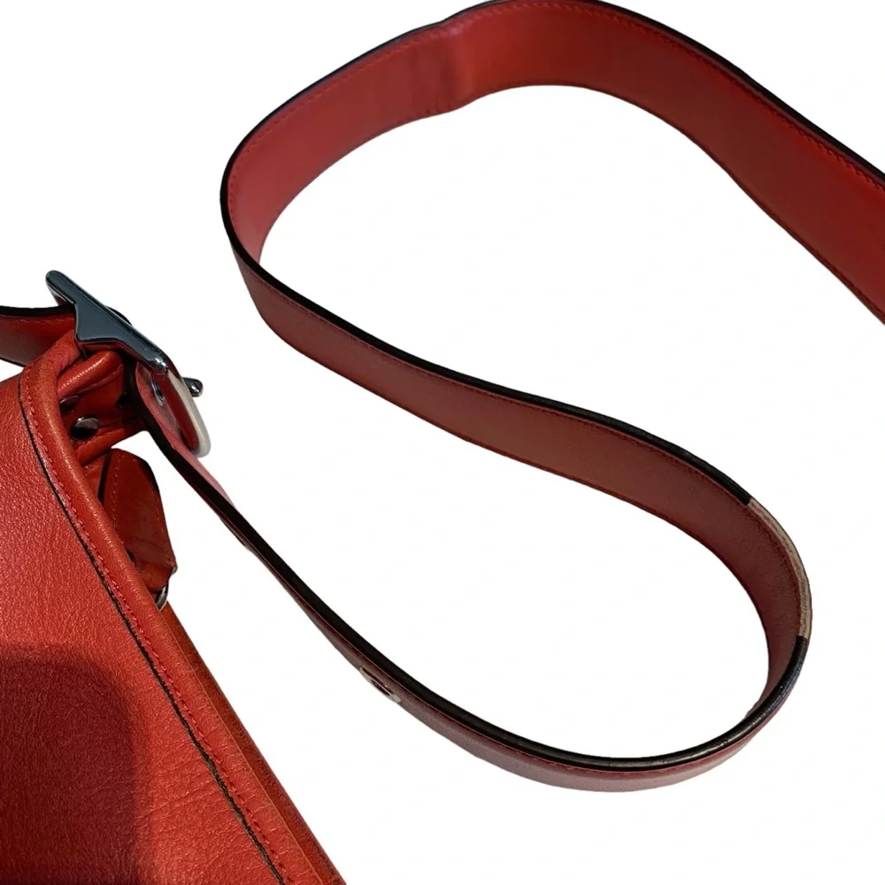 Coach Legacy Leather Hobo Shoulder Bag Burnt Red Adjustable Strap Purse